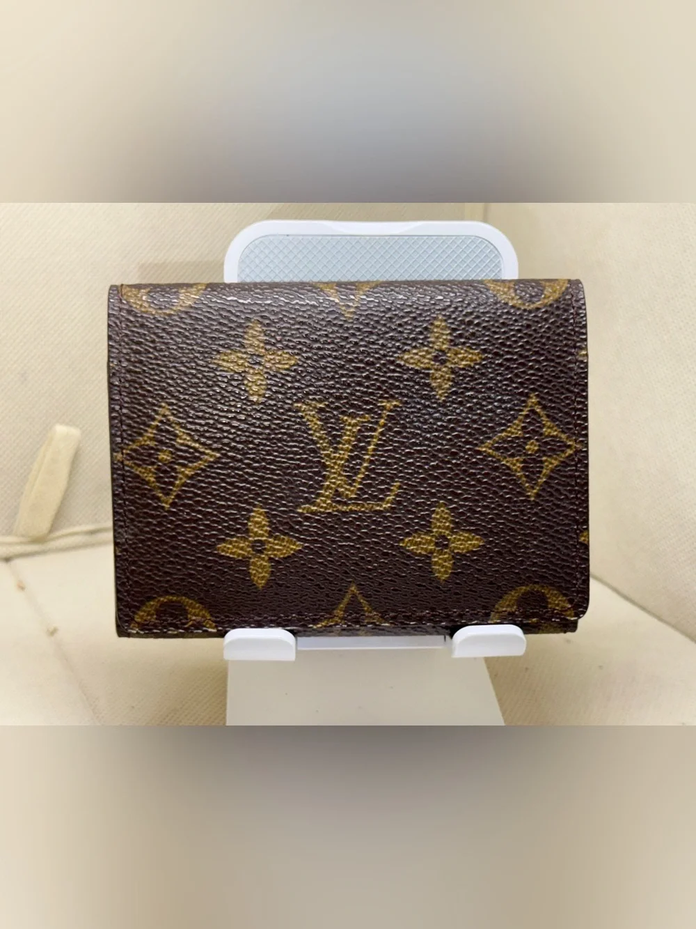 Authentic LOUIS VUITTON Monogram Enveloppe cult de Visite M62920 Card Case #...